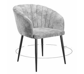 Стул DikLine 442 поворотный, M13 светло-серый, ножки черные | Интернет магазин мебели и декора LifeDekor