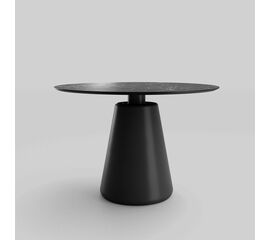 Стол круглый Ikon 100, керамика матовая, черная | Интернет магазин мебели и декора LifeDekor