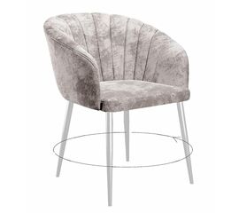 Стул DikLine 442 поворотный, M02 бежевый, ножки белые | Интернет магазин мебели и декора LifeDekor