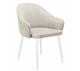 Стул DikLine 440 C103 крем, ножки белые | Интернет магазин мебели и декора LifeDekor