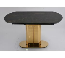 Стол обеденный раскладной Атриум-2 MC3035-140B, 140(30+30)х100х77 см, черная керамика | Интернет магазин мебели и декора LifeDekor