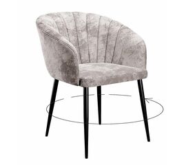 Стул DikLine 442 поворотный, M02 бежевый, ножки черные | Интернет магазин мебели и декора LifeDekor