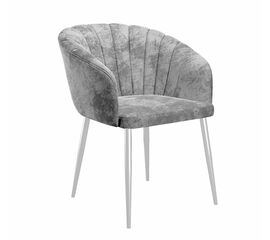 Стул DikLine 441 M13 светло-серый, ножки белые | Интернет магазин мебели и декора LifeDekor