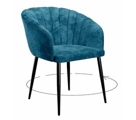 Стул DikLine 442 поворотный, M19 бирюза, ножки черные | Интернет магазин мебели и декора LifeDekor