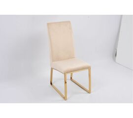 Стул обеденный Милан MC819-BG-2, 63х45х99, бежевый/глянцевое золото | Интернет магазин мебели и декора LifeDekor