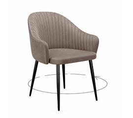 Стул DikLine 439 поворотный, C43 капучино, ножки черные | Интернет магазин мебели и декора LifeDekor