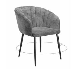 Стул DikLine 442 поворотный, M14 серый, ножки черные | Интернет магазин мебели и декора LifeDekor