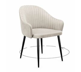 Стул DikLine 439 поворотный, C103 крем, ножки черные | Интернет магазин мебели и декора LifeDekor