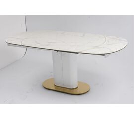 Стол обеденный раскладной Атриум-2 MC3035-120W, 120(30+30)х90х77 см, белая керамика | Интернет магазин мебели и декора LifeDekor