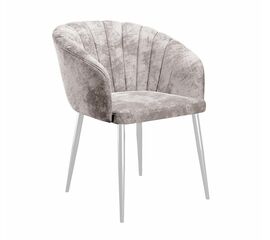 Стул DikLine 441 M02 бежевый, ножки белые | Интернет магазин мебели и декора LifeDekor