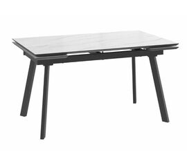 Стол раздвижной Astrid -140 (140+30+30x85/Мрамор светлый - Compact cer/Черный) | Интернет магазин мебели и декора LifeDekor