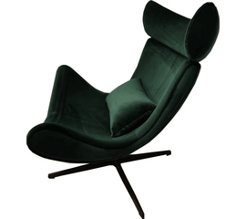 Кресло Imola с подушкой, зеленый бархат | Интернет магазин мебели и декора LifeDekor