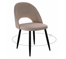 Стул DikLine 283 поворотный C43 капучино, ножки черные | Интернет магазин мебели и декора LifeDekor