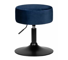 Пуф DOBRIN DANNY BLACK, синий велюр (MJ9-117), Вариант: синий велюр (MJ9-117) | Интернет магазин мебели и декора LifeDekor