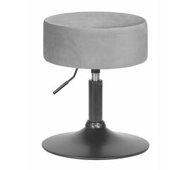 Пуф DOBRIN DANNY BLACK, серый велюр (MJ9-75), Вариант: серый велюр (MJ9-75) | Интернет магазин мебели и декора LifeDekor