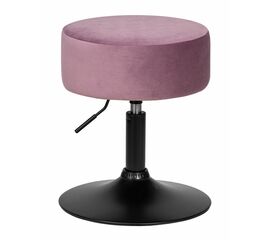 Пуф DOBRIN DANNY BLACK, пудрово-сиреневый велюр (MJ9-52), Вариант: пудрово-сиреневый велюр (MJ9-52) | Интернет магазин мебели и декора LifeDekor