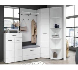 Прихожая «Йорк» угловая, Белый/белый глянец | Интернет магазин мебели и декора LifeDekor