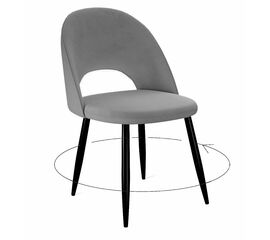 Стул DikLine 283 поворотный C56 серый, ножки черные | Интернет магазин мебели и декора LifeDekor