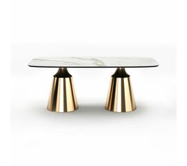 Стол овальный Lucas 200, керамика матовая, белая | Интернет магазин мебели и декора LifeDekor