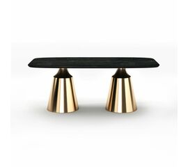 Стол овальный Lucas 200, керамика матовая, черная | Интернет магазин мебели и декора LifeDekor