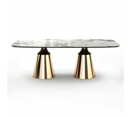 Стол овальный Lucas 230, керамика глянцевая, белая | Интернет магазин мебели и декора LifeDekor