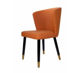 Стул Borneo терракотовый, кожа, опоры черный/золото | Интернет магазин мебели и декора LifeDekor