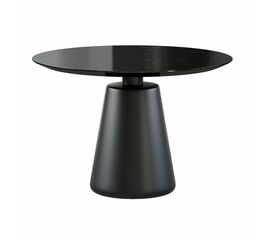 Стол круглый Ikon 100, керамика глянцевая, черная | Интернет магазин мебели и декора LifeDekor
