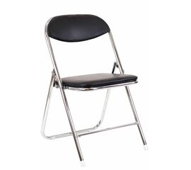 Кресло для посетителей Everprof Joker Chrome Экокожа Черный | Интернет магазин мебели и декора LifeDekor