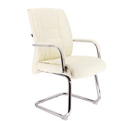 Кресло для посетителей Everprof Kent CF Экокожа Кремовый | Интернет магазин мебели и декора LifeDekor