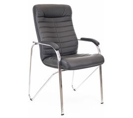 Кресло для посетителей Everprof Orion Mini ST Экокожа Черный | Интернет магазин мебели и декора LifeDekor