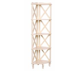 Этажерка-стеллаж угловая "Джульетта"-4 (дуб шампань) Вис | Интернет магазин мебели и декора LifeDekor