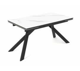 Стол DikLine SKW140 Керамика белая FNZ 9206037/подстолье черное/опоры черные (2 уп.) | Интернет магазин мебели и декора LifeDekor