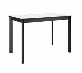 Стол DikLine LK110 Керамика Белый мрамор/подстолье черное/опоры черные | Интернет магазин мебели и декора LifeDekor