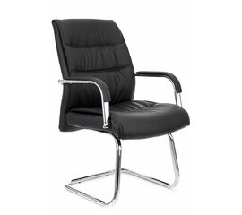 Кресло для посетителей Everprof Bond CF Экокожа Черный | Интернет магазин мебели и декора LifeDekor