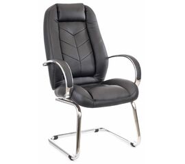 Кресло для посетителей Everprof Drift Lux CF Экокожа Черный | Интернет магазин мебели и декора LifeDekor