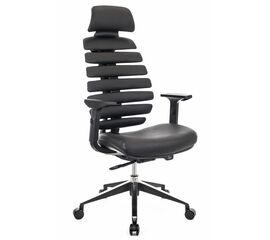 Эргономичное кресло Everprof Ergo Black Кожаное Черный | Интернет магазин мебели и декора LifeDekor