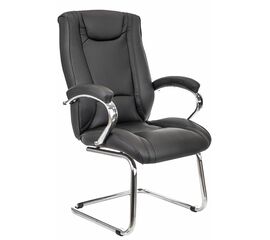 Кресло для посетителей Everprof King CF Экокожа Черный | Интернет магазин мебели и декора LifeDekor