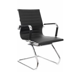 Кресло для посетителей Everprof Leo CF Экокожа Черный | Интернет магазин мебели и декора LifeDekor