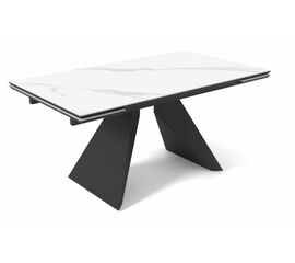 Стол DikLine SKB160 Керамика FNZ 9206037 (белая)/подстолье черное/опоры черные (2 уп.) | Интернет магазин мебели и декора LifeDekor