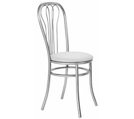 Стул для кухни SHADO Венский ромашка хром белый | Интернет магазин мебели и декора LifeDekor