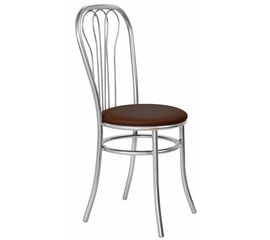 Стул для кухни SHADO Венский ромашка хром коричневый | Интернет магазин мебели и декора LifeDekor