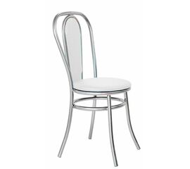 Стул для кухни SHADO Венский мягкий хром белый | Интернет магазин мебели и декора LifeDekor