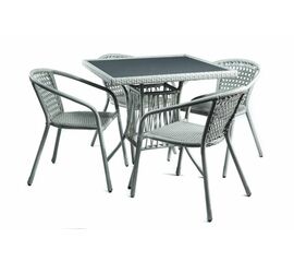 Комплект мебели из ротанга SHADO Виктория секвойя пепельная	серый | Интернет магазин мебели и декора LifeDekor