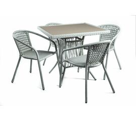 Комплект мебели из ротанга SHADO Виктория секвойя пепельная	капучино | Интернет магазин мебели и декора LifeDekor