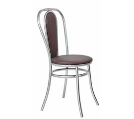 Стул для кухни SHADO Венский мягкий хром коричневый | Интернет магазин мебели и декора LifeDekor