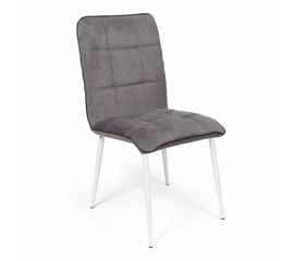 Стул для кухни SHADO София PREMIUM серый/белые ножки | Интернет магазин мебели и декора LifeDekor