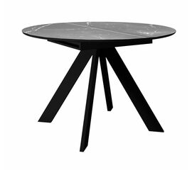 Стол DikLine SKC110 d1100 Керамика Серый мрамор/подстолье черное/опоры черные | Интернет магазин мебели и декора LifeDekor