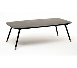 "Верона" журнальный стол из HPL 120х65, H40, каркас черный муар, цвет столешницы "серый гранит" | Интернет магазин мебели и декора LifeDekor