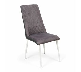 Стул на кухню SHADO Маффин PREMIUM серый/белые ножки | Интернет магазин мебели и декора LifeDekor