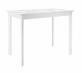 Стол DikLine LK90 Керамика Белый мрамор/подстолье белое/опоры белые | Интернет магазин мебели и декора LifeDekor